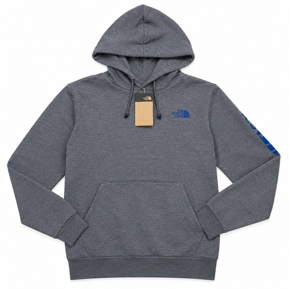 The North Face Evo Travel Cloud Mens Hoodie Medium Grey Heather Sleeve Graphic